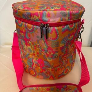 Amika signature print portable insulated cooler bag NWOT